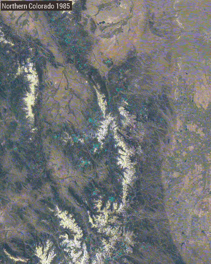 Example area showing LCMS Change over Colorado