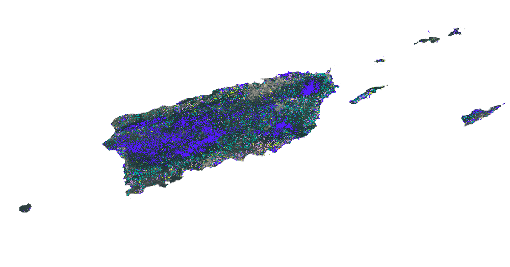Map of LCMS Change across Puerto Rico and the U.S. Virgin Islands